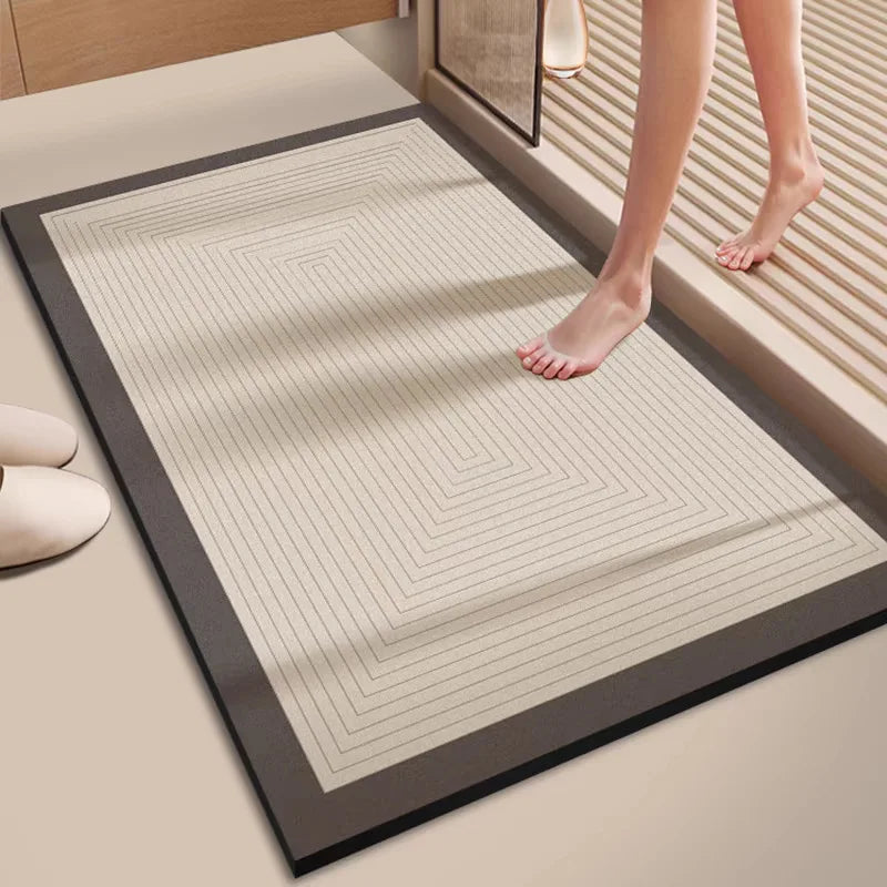 VIKAMA minimalist bathroom carpet, absorbent anti slip quick drying foot pad, bathroom entrance door mat