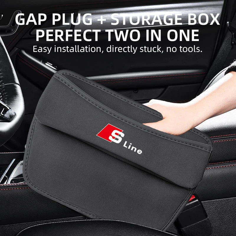 Car Seat Gap Filler Pockets Multifuntion Storage Organizer For Audi Sline A3 A4 A5 A6 A7 A1 A2 A8 Q1 Q2 Q3 Q4 Q5 Q6 Q7 Q8 TT RS3