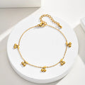 Cherry Charm Anklet for Women, Stainless Steel Cute Fruit Foot Chain, Summer Waterproof Jewelry Gift
