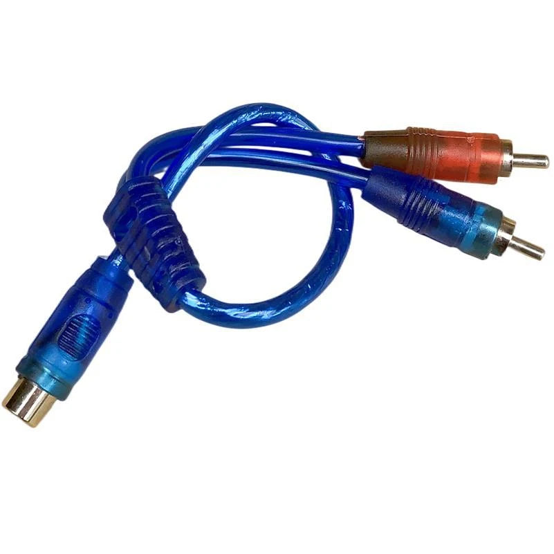 High Quality for Car MP3 Audio RCA 1 Male to 2 Female Y Splitter Cable Adapter Cord Converter for Car AUX Amplifier