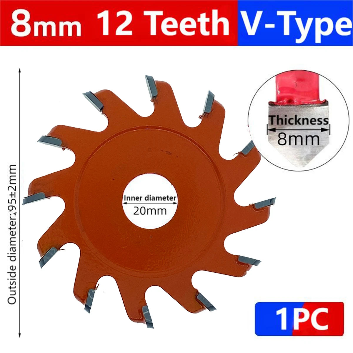 U/V-type 6/8/12 Teeth Cutting Blade