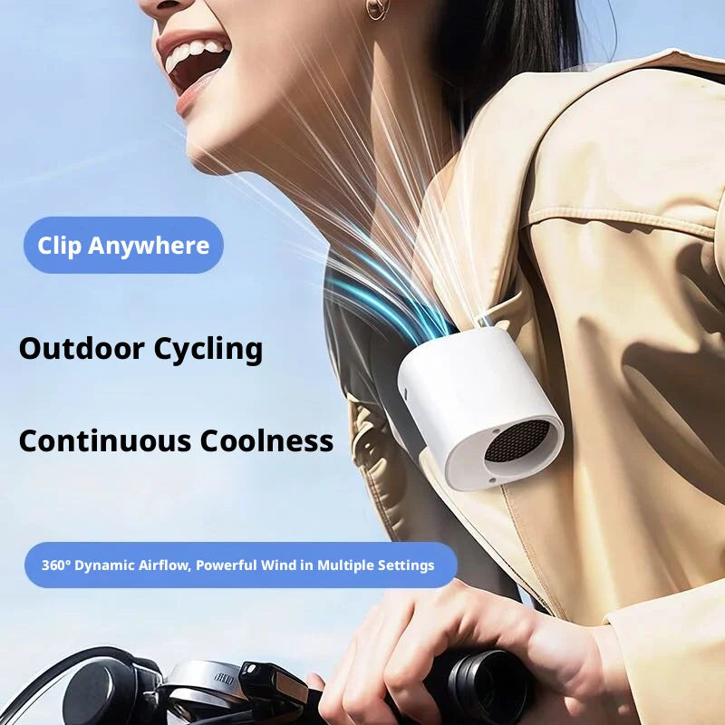 GMOX 2026 Clip-On Car Fan 360° Rotatable 100-Speed Multi-Scene Portable Fan Long Service Life Lightweight USB Rechargeable