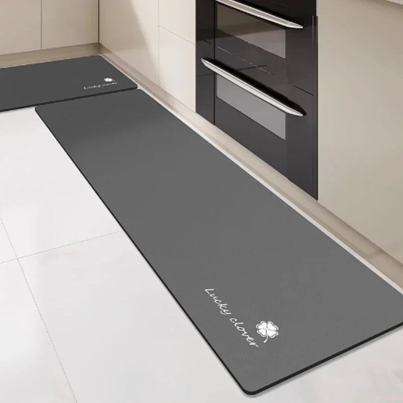 Kitchen Floor Mat Waterproof Oil-proof Carpet Pvc Leather Non-slip Foot Mats Solid Color Long Rug שטיח למטבח Alfombras