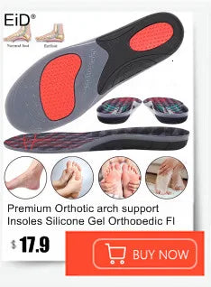 EiD New Arch Support 25mm Orthotic insole Black Leather orthotics Insoles for Flat Foot O/X Leg Corrected Shoe Sole insert pads