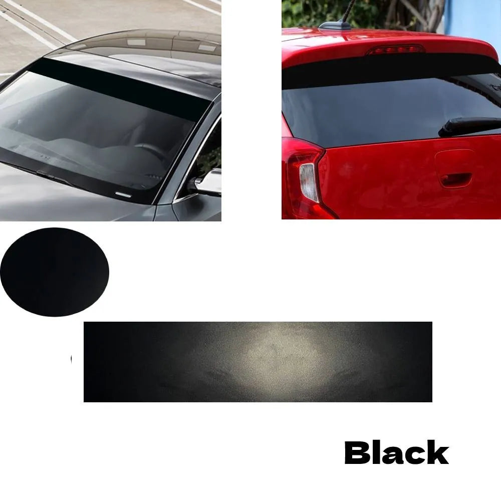 140x20cm Car Windscreen Visor Glossy Black Windshield Banner Strip Window Anti-UV Sun Shade Stickers
