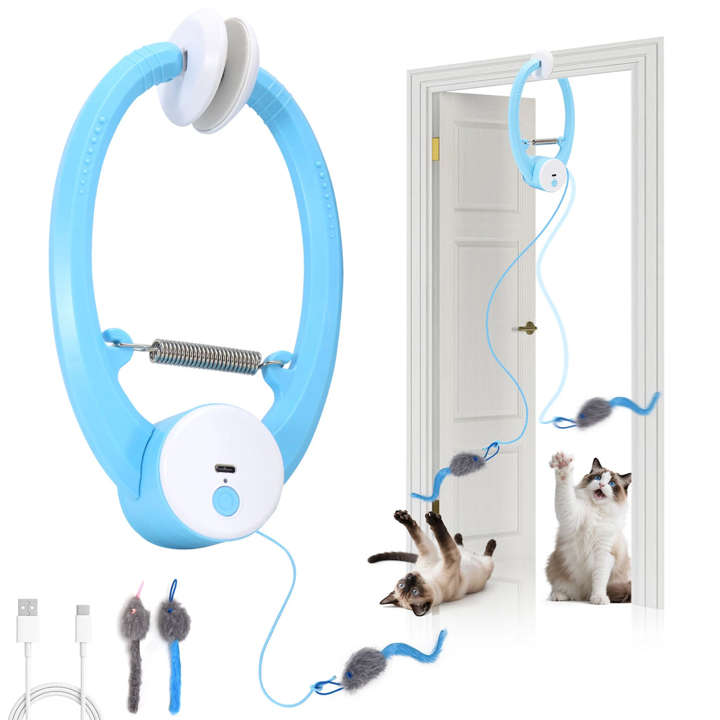 Electric Automatic Interactive Cat Toy USB Rechargeable Fluttering Butterfly Feather Wand for Indoor Enrichment And Stimulation