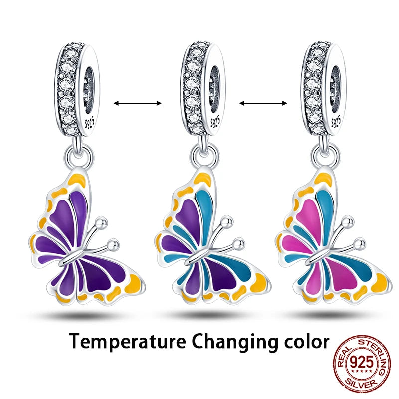 Hot Sale 925 Silver Glow in the dark Firefly Honeybee Star Charms Beads Fit Qikaola 925 Original Bracelets Fine DIY Jewelry Gift
