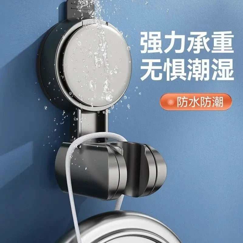 Unique Horizontal Setting Suction Cup Handheld Shower Head Holder Large Shower Supports Relocatable Wall mounted Shower Holder