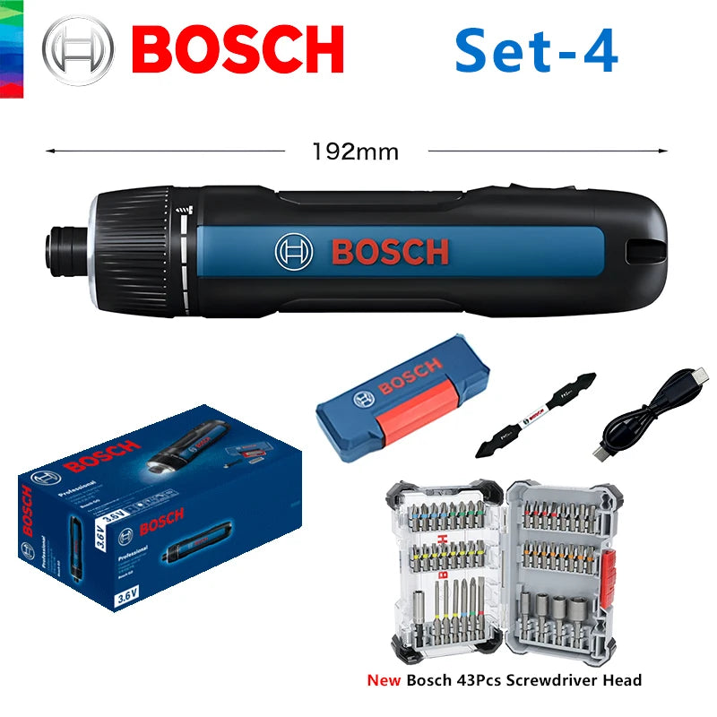 BOSCH GO 3 Tournevis sans fil 3,6V Batterie Lithium-ion Perceuse sans fil rechargeable avec boîte Kit d'outils professionnels Bosch GO3