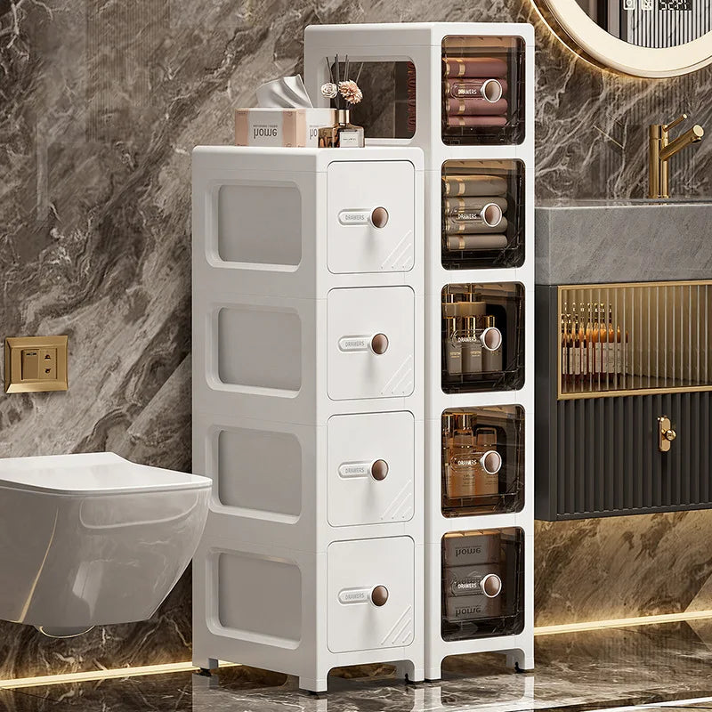 4/5/6floors drawer-type slit storage cabinet ultra-narrow slit cabinet for refrigerator multi-layer storage rack for bathroom