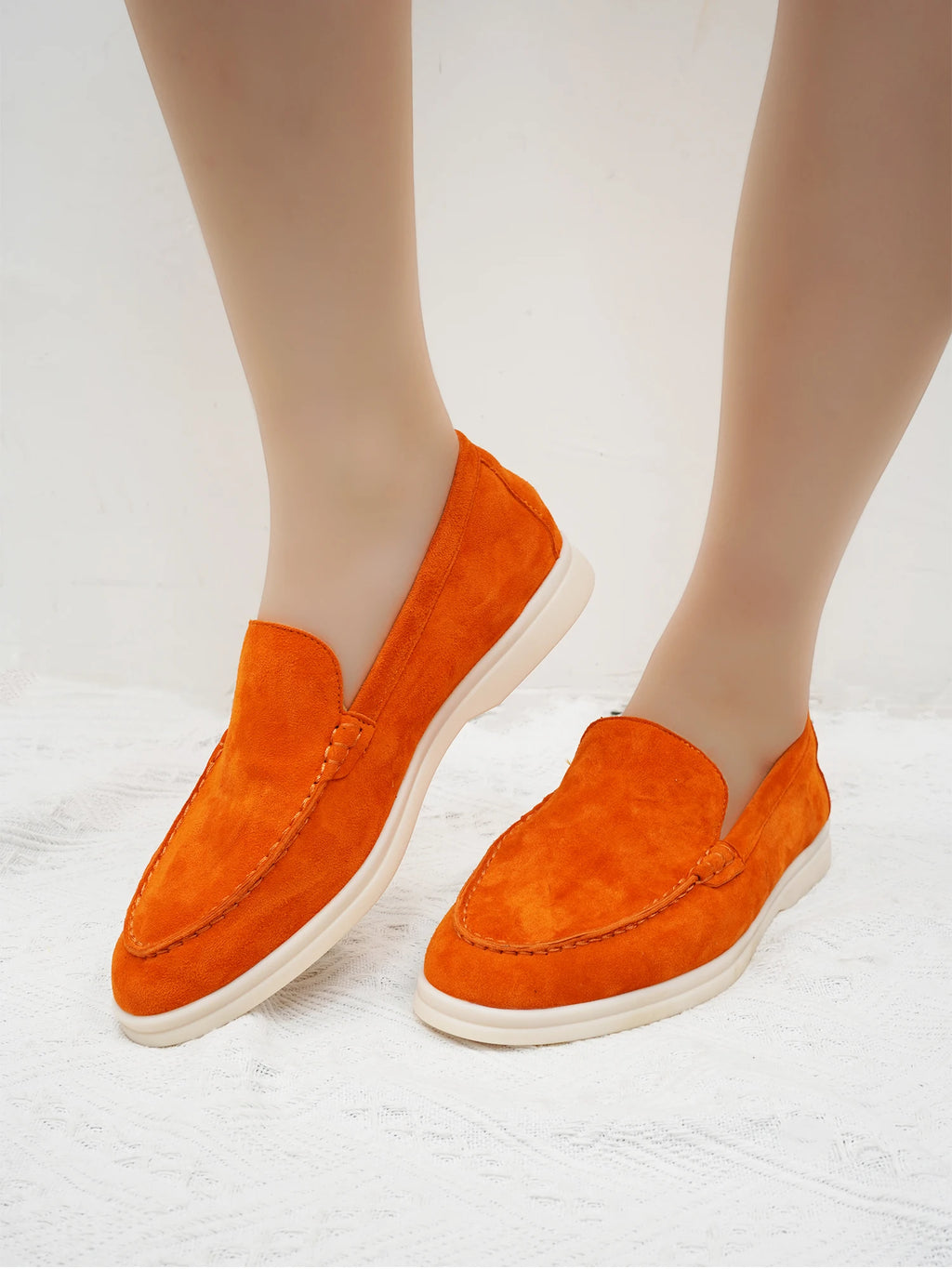 Spring and Autumn Hot Women's Le Fu Shoes Classic Round Head Shallow Mouth Genuine Leather Women's Shoes Retro Daily Shoes
