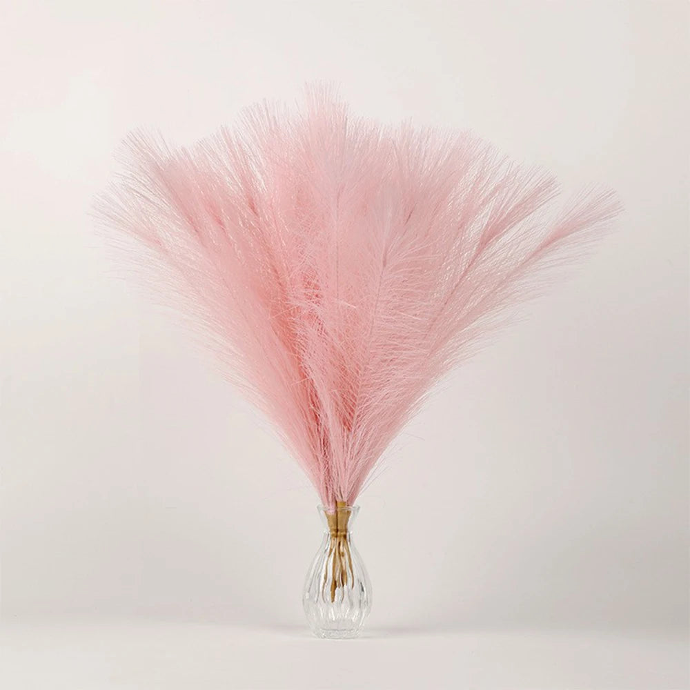 55cm 10pcs Artificial Pampas Grass Bouquet Fake Flower for Wedding Decor Garden Decoration DIY Outdoor Simulation Plant Reed