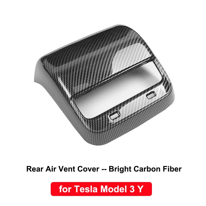 for Tesla Model Y 3 2023 ABS Carbon Fiber Center Console Wrap Cover Kit Dashboard Armrest Door Side Trim Sticker Accessories