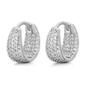 Fashion Zirconia U Shape Huggie Hoop Earrings For Women Geometric Ear Buckle Bridal Wedding Engagement Earrings Daily Jewelry