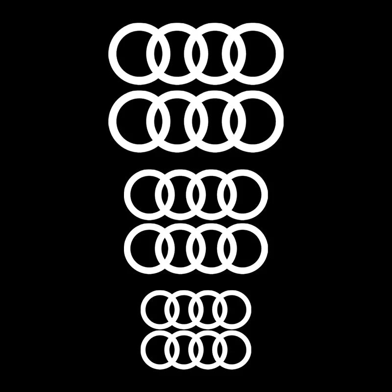 6pcs/set Heat Resistance Caliper Decals Wheel Decor Vinyl Sticker For Audi Sline TT RS A4 B7 B8 B9 A3 8P 8V 8L A5 A6 A1 A7 A8 C6