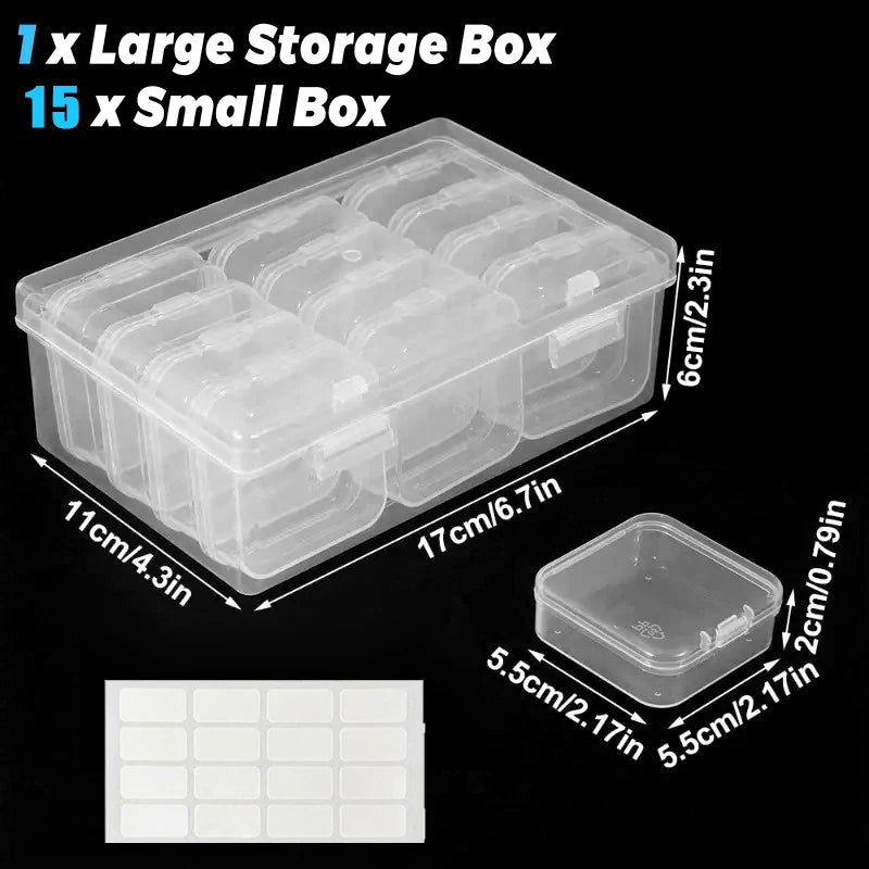 DIY Diamond Painting Embroidery Storage Box 30/15/14Grids Art Embroidery Accessories Beads Display Sorting Box Storage Container