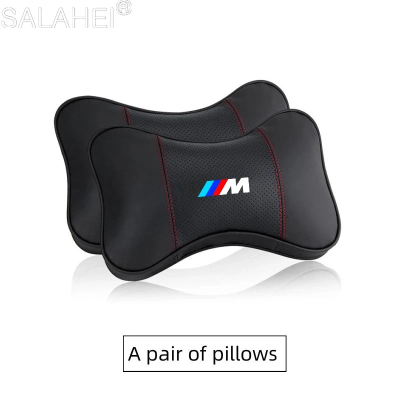 Car Seat Neck Pillow Headrest Rest Cushion Seat Belt Shoulder Pad For BMW M E39 E46 E90 E60 F10 F11 F20 F30 F34 M1 M2 M3 sticker