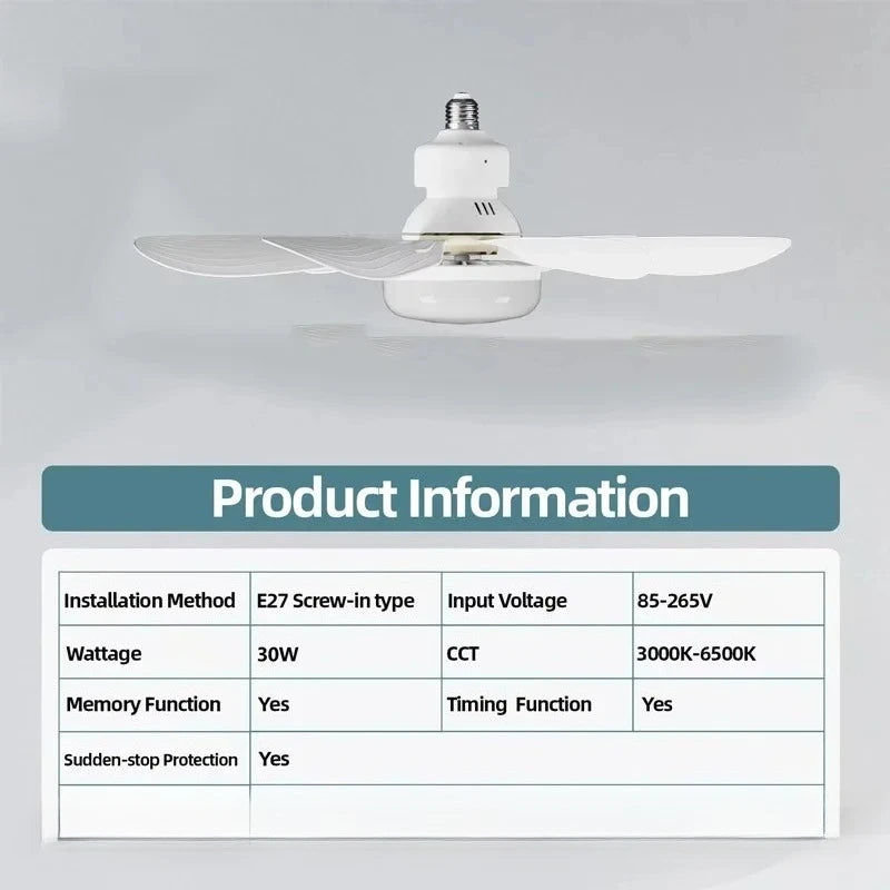 Ventilateur de Plafond LED avec Télécommande, Petit Ventilateur de Plafond avec Lumière, Ventilateur sans Fil pour Cuisine Chambre Petite Pièce