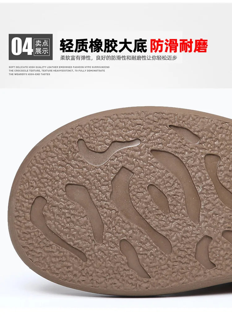 Men's Shoes 2026 Spring New Wide Head Genuine Leather Men's Shoes Breathable Trendy Retro Casual Leather Shoes Men