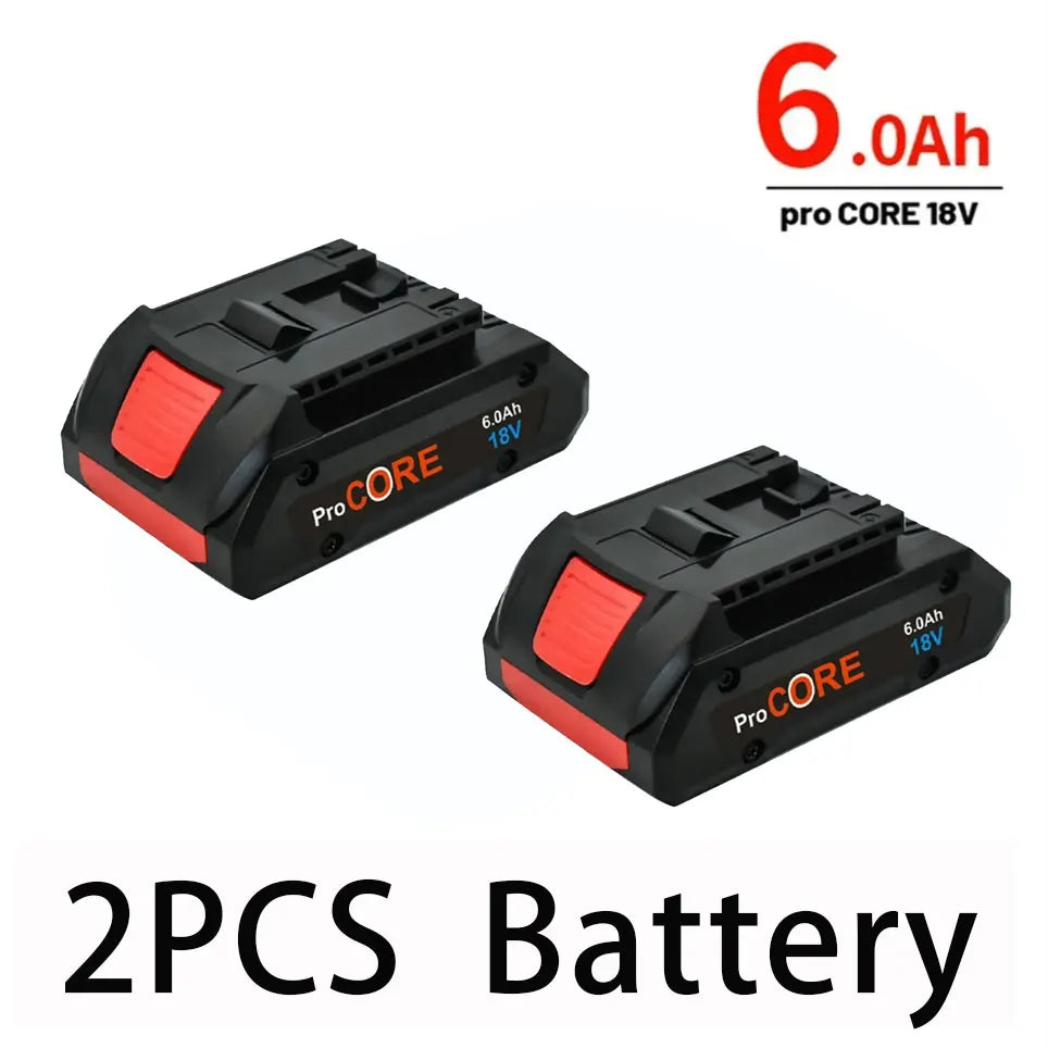 Batterie Li-ion ProCORE 18V 6.0Ah Cellules 21700 Batterie de remplacement compatible avec les batteries d'outils électriques professionnels BOSCH BAT609 BAT618, protection contre les surcharges BMS incluse