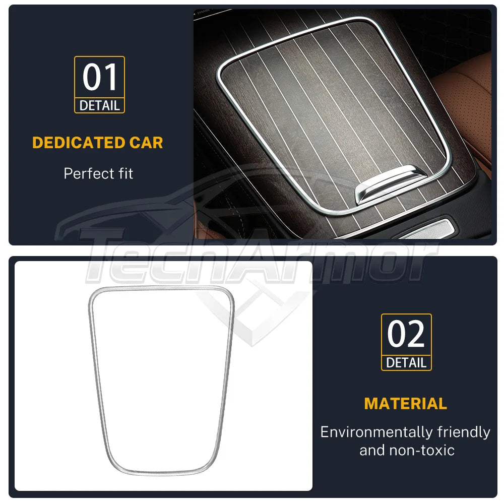 Car Center Console Control Panel Frame Decoration Edge Trim For Mercedes-Benz W214 2024-2025 Auto Interior Protector Accessories