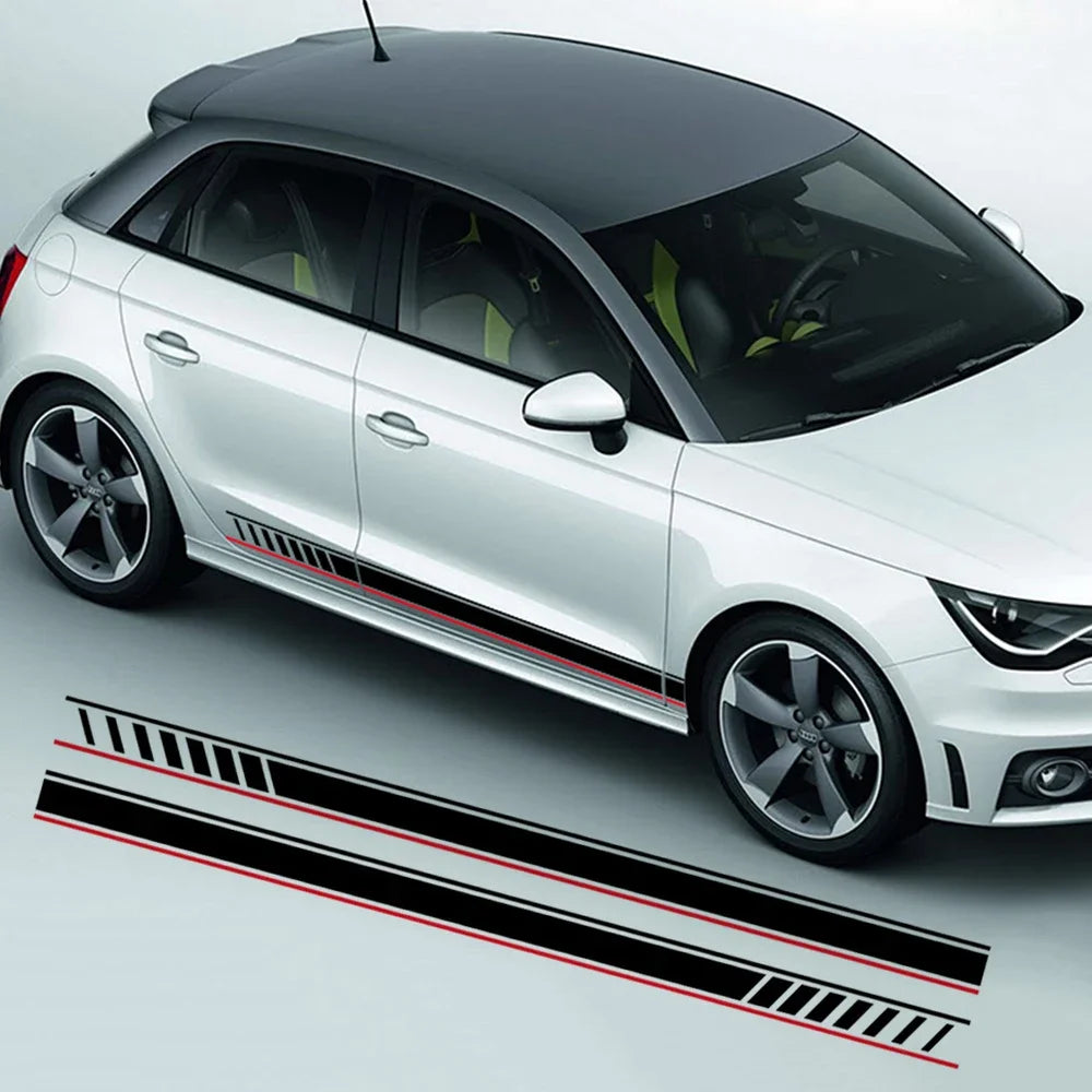 Car Door Sticker Side Skirt Graphics Racing Stripes Auto Accessories For Audi A1 8X GB GBA Sportback Ego Plus TFSI E-Tron Urban