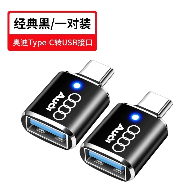 1/2 pièces pour Audi A1 A3 A4 A5 A6 S3 S7 S8 R8 Q2 Q3 Q5 Q7 Q8 SQ5 dédié voiture convertisseur Type-C adaptateur de charge USB