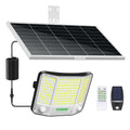 Intelamp 20000mAh Solar Flood Lights Outdoor Super Larger Solar Panel 4000LM Linkable Three Motion Sensor For Garden Yard Garage
