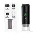 Machine à Café Portable, Machine à Expresso 3-en-1 pour Voyage, 20 bars Mini Cafetière Compatible avec le Café Moulu et les Capsules