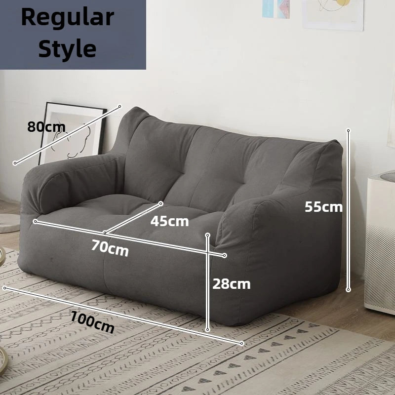 Double Lazy Person Sofa Small Comfortable Leisure Recliner Sponge Compression Sofa Living Room Couches Large Removable Washable