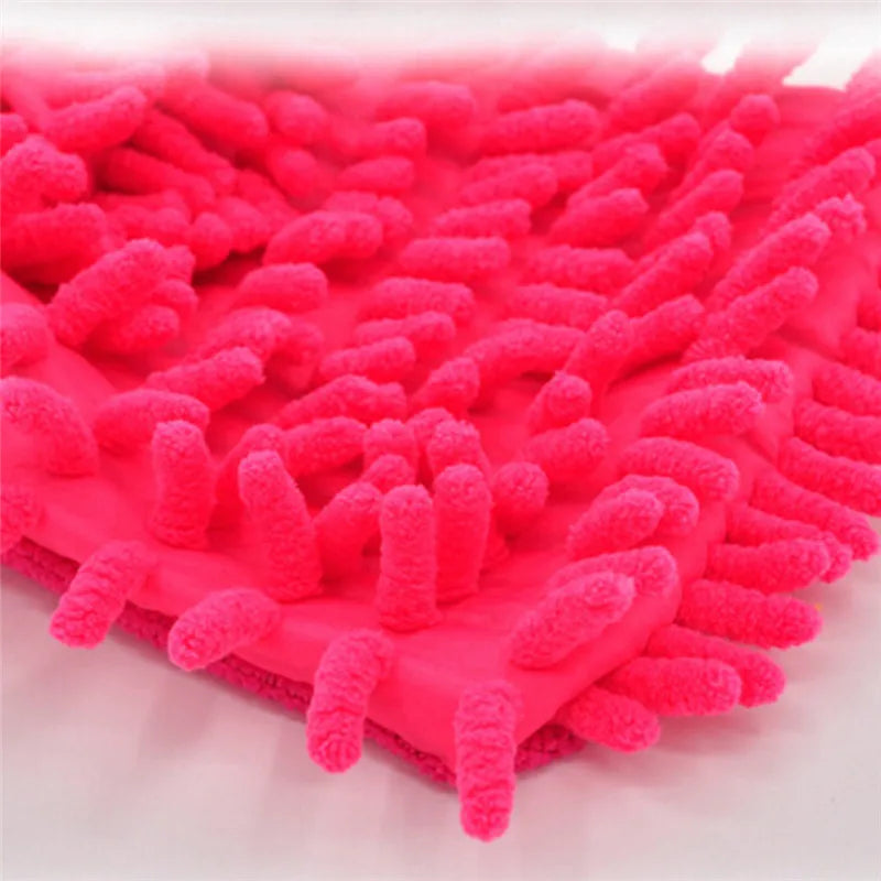 Hot sale 2 in 1 Ultrafine Fiber Chenille Microfiber Car Wash Glove Mitt Soft Mesh backing no scratch for Car Wash and Cleaning