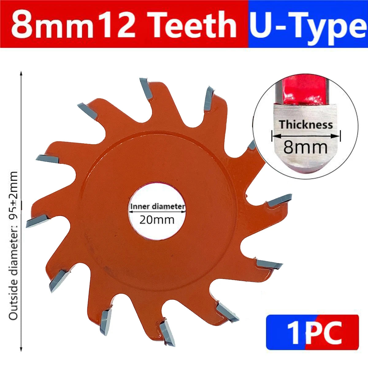 U/V-type 6/8/12 Teeth Cutting Blade