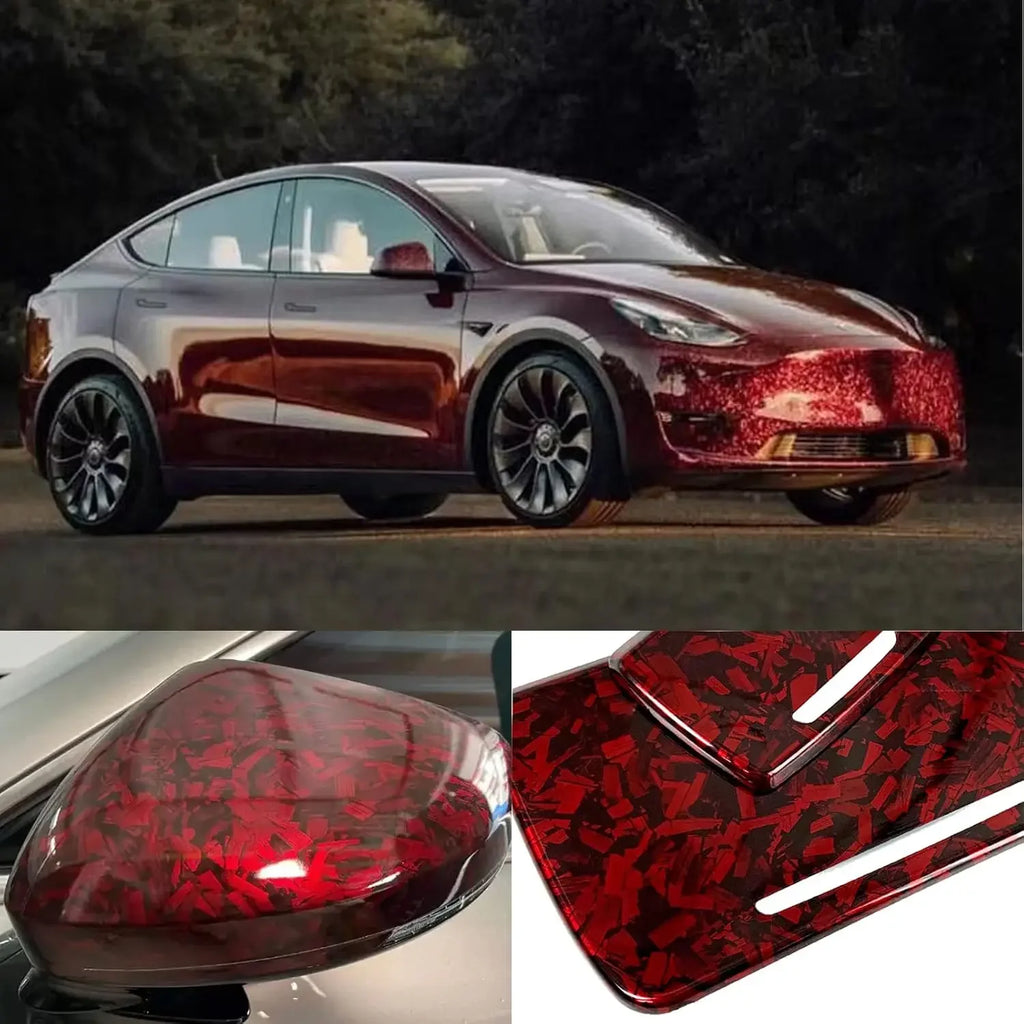 Glossy Laser Forged Carbon Fiber Vinyl Wrap Self Adhesive Car Sticker Waterproof Auto Glossy Vinyl Carbon Film for Car Decal