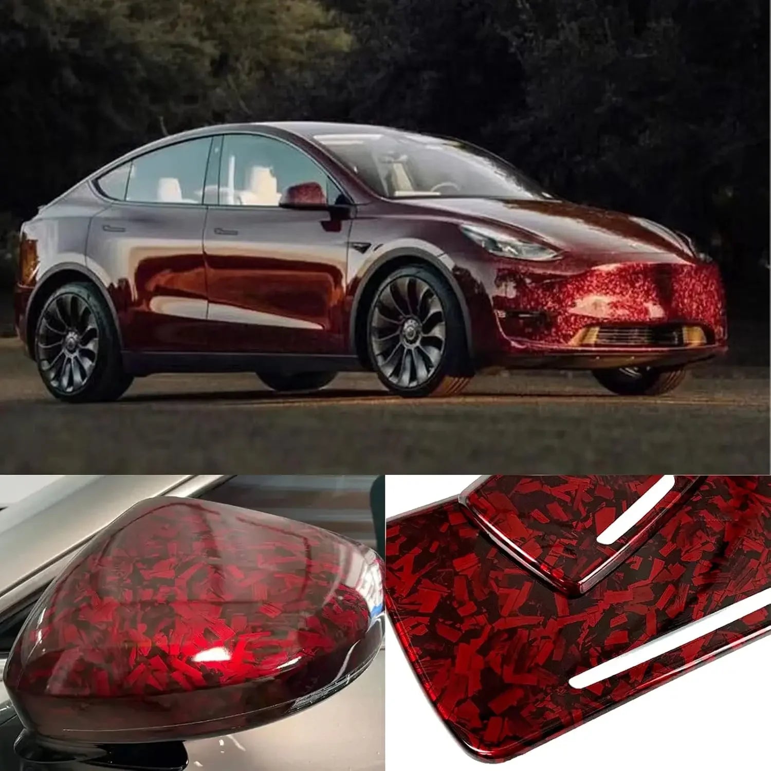 Glossy Laser Forged Carbon Fiber Vinyl Wrap Self Adhesive Car Sticker Waterproof Auto Glossy Vinyl Carbon Film for Car Decal