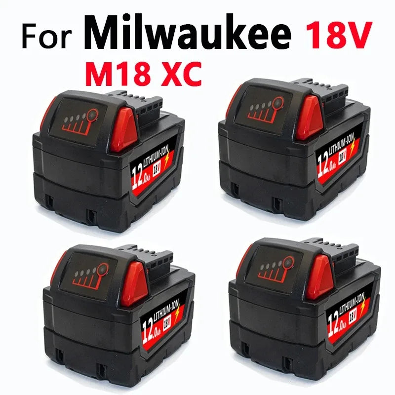 9000mAh 12000mAh For M18 Tool Battery Li-Ion Replacement Battery, For Milwaukee 18V 48-11-2830 0730-20 Tools battery