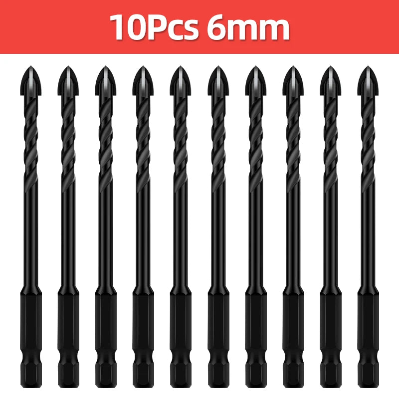 TOOLEYE Cross Hex Drill Bit Set