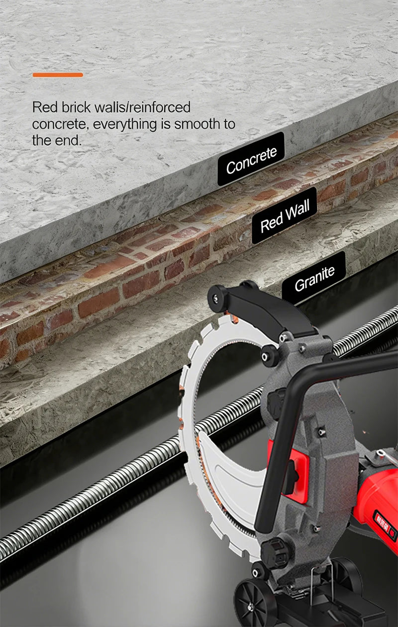 300/400/500mm Concrete Ring Saw with D-Shaped Ergonomic Handle Electric Wall Cutter for Reinforced Concrete Wet Cutting Work