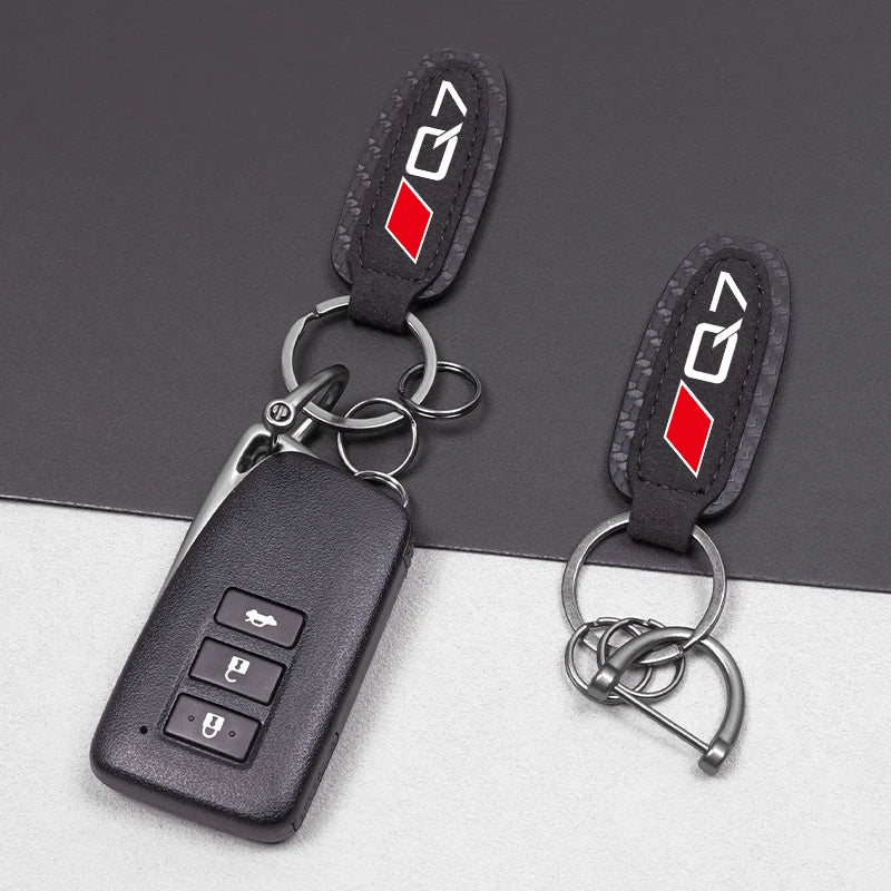 Carbon Fiber Car Keychain Man Women Keyring Gifts Key Organizer For Audi A3 A4 A5 A6 A7 A1 A2 A8 Q1 Q2 Q3 Q4 Q5 Q6 Q7 Q8 TT RS3