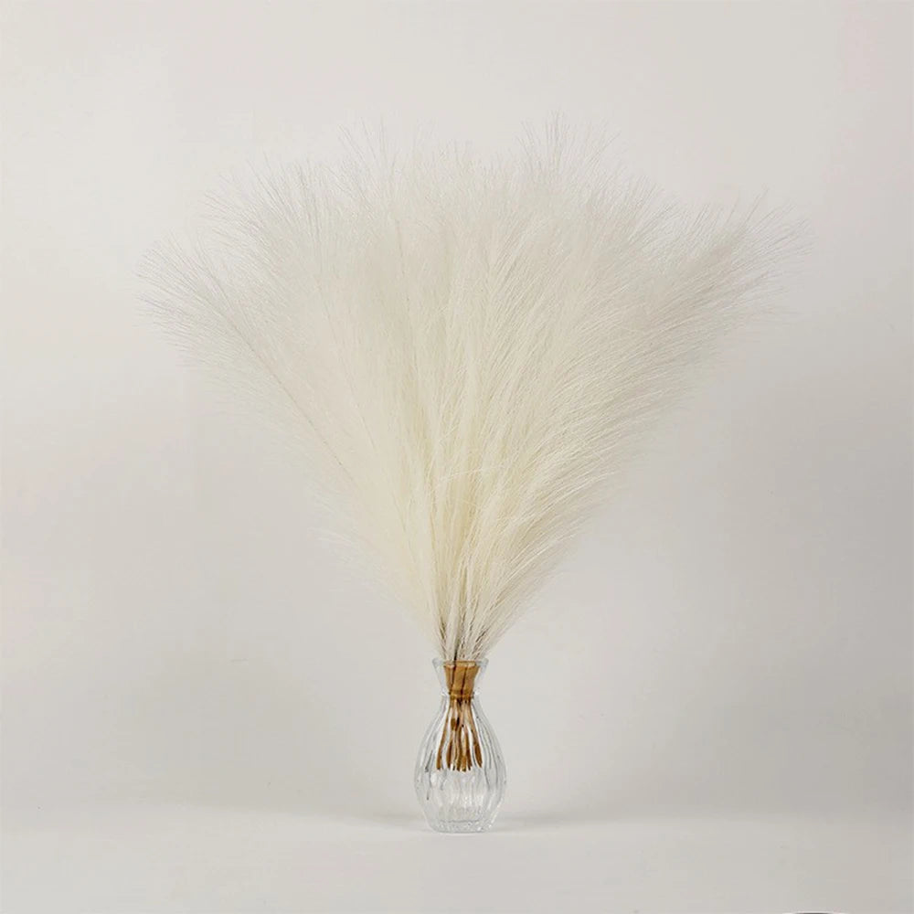 55cm 10pcs Artificial Pampas Grass Bouquet Fake Flower for Wedding Decor Garden Decoration DIY Outdoor Simulation Plant Reed