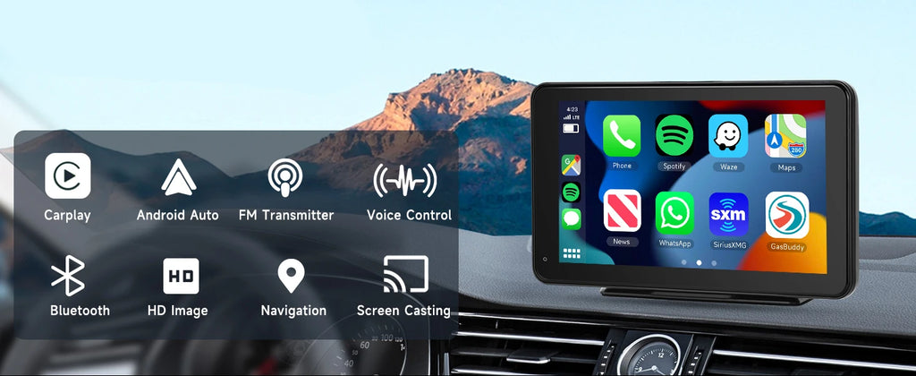 Universal Portable IPS 7inches android auto Apple CarPlay Car Radio Video Mp5 Wireless Carplay Screen for IOS Android
