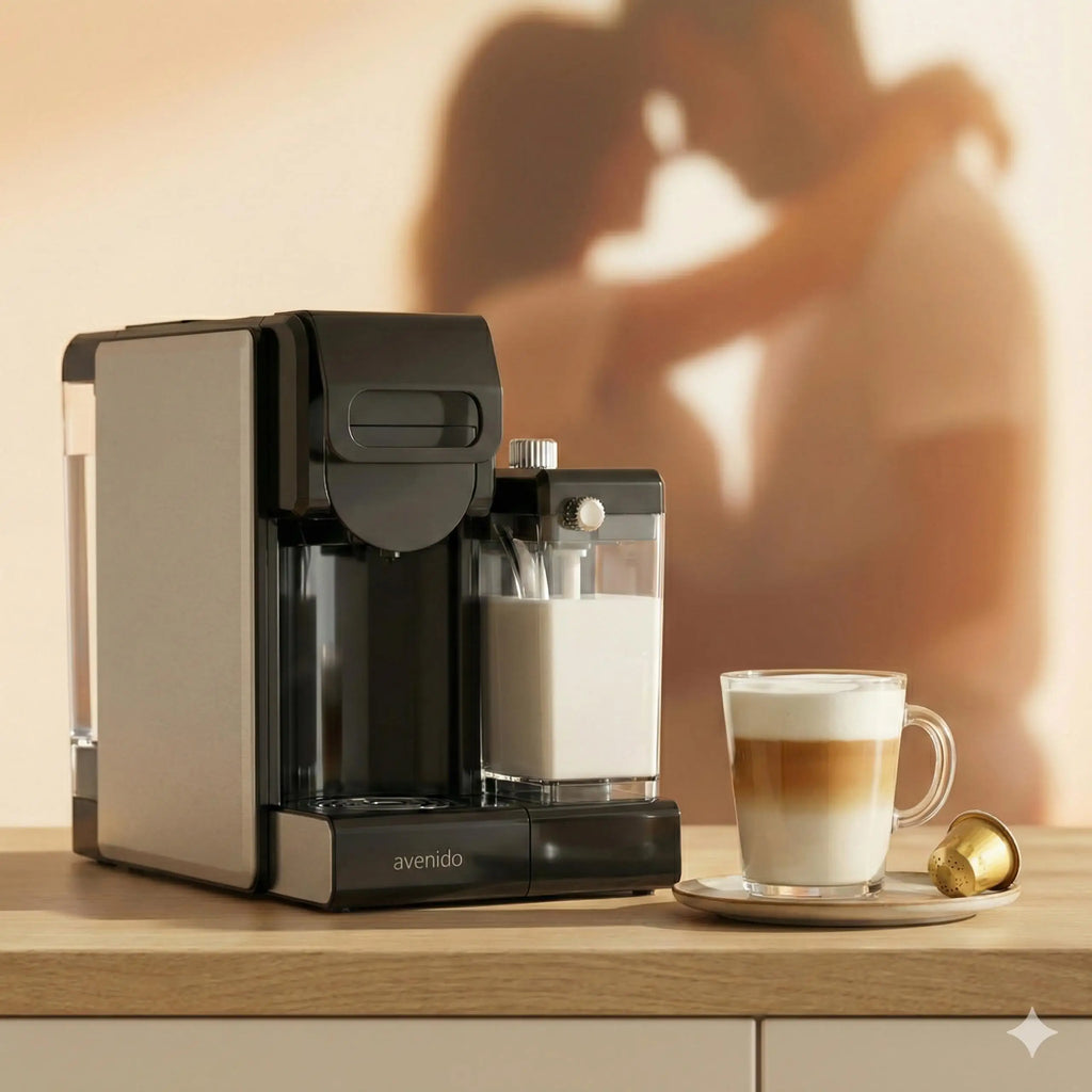 Capsule machine multi 9w1 Avenido AV 4388 19 bar with milk container, 7 adapters, 1L tank