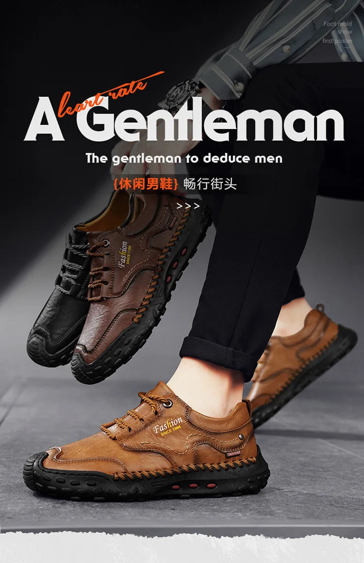 New Genuine Leather Mens Casual Shoes Fashion Lace Up Business Oxford Shoes for Men Outdoor Walking Sport Shoes Tennis Masculino
