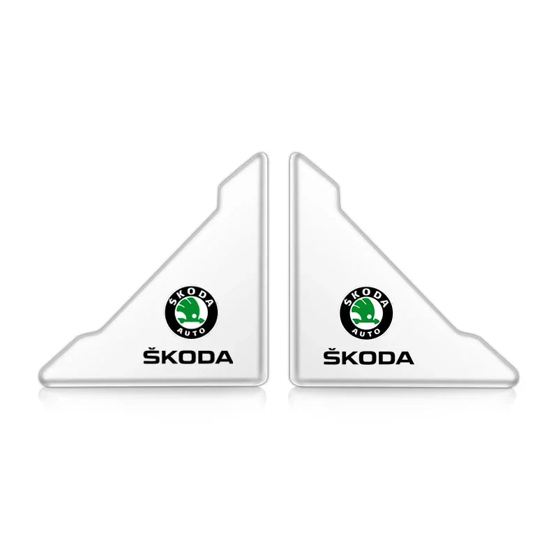 2pc Car Door Corner Cover Anti-Scratch Protection Sticker For Skoda Octavia Fabia Rapid Superb Kodiaq Scala Karoq Kamiq Roomster