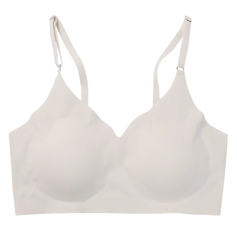 CINOON Soutiens-gorge sans couture pour femme Push Up Sous-vêtements de nuit Bralette amovible rembourrée Soutien-gorge une pièce Sans armatures Confort Intime