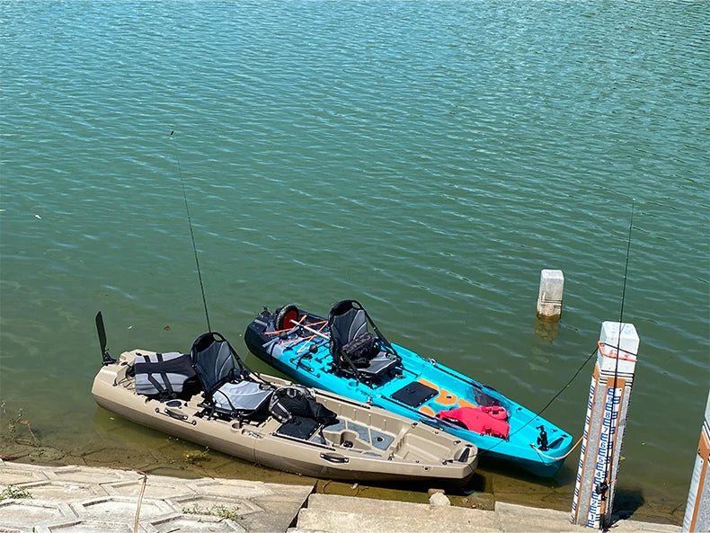Modular Kayak LLDPE Fishing Boat Motorized Canoe Seat Paddle Rotomolded Portable Take Apart Raft Angling Drift Engine Water Gear