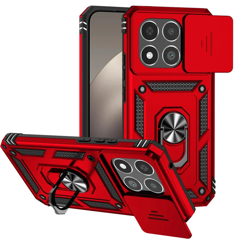 Armor Funda for Xiaomi 15T Pro 5G Case Car Magnetic Holder Ring Phone Case for Xiaomi 15 T Mi15tpro Xiaomi15T Lens Protect Cover