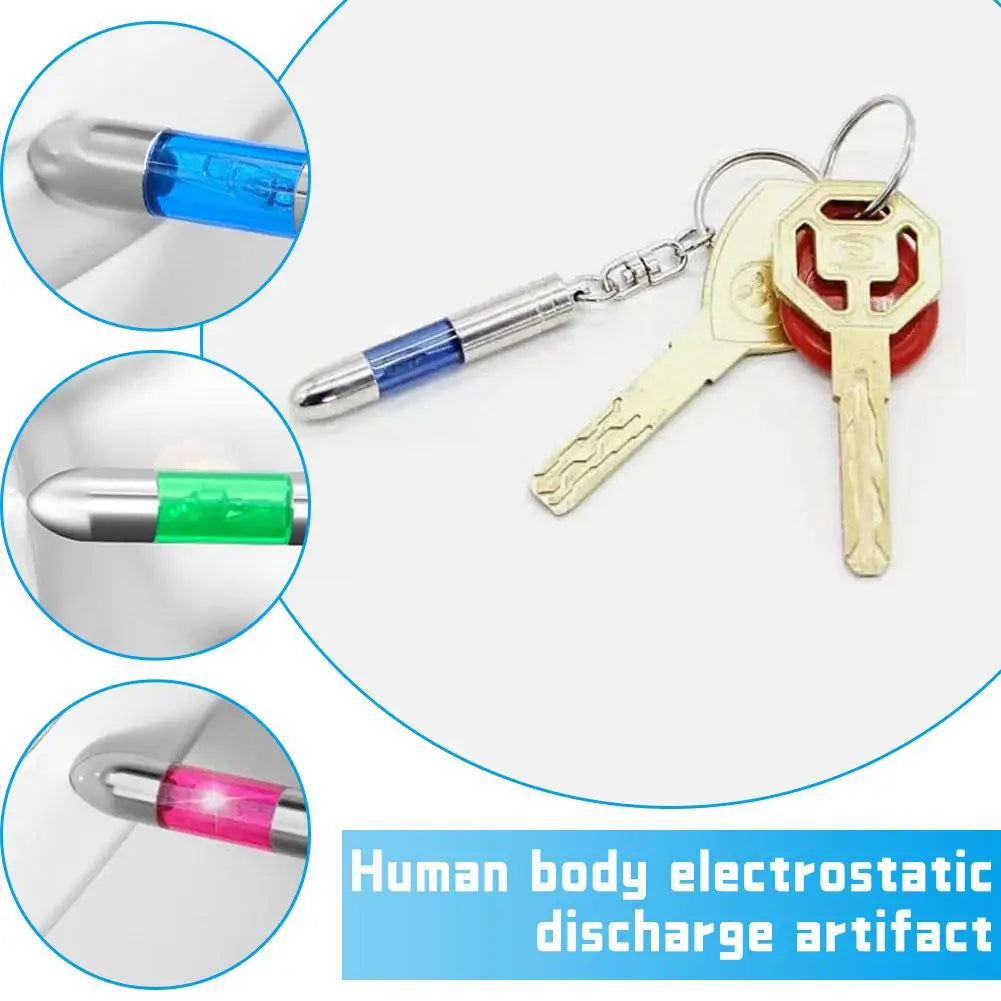 Human Body Static Eliminator Portable Anti-Static Keychain Static Electricity Remover Discharge Key Chain For Human Body