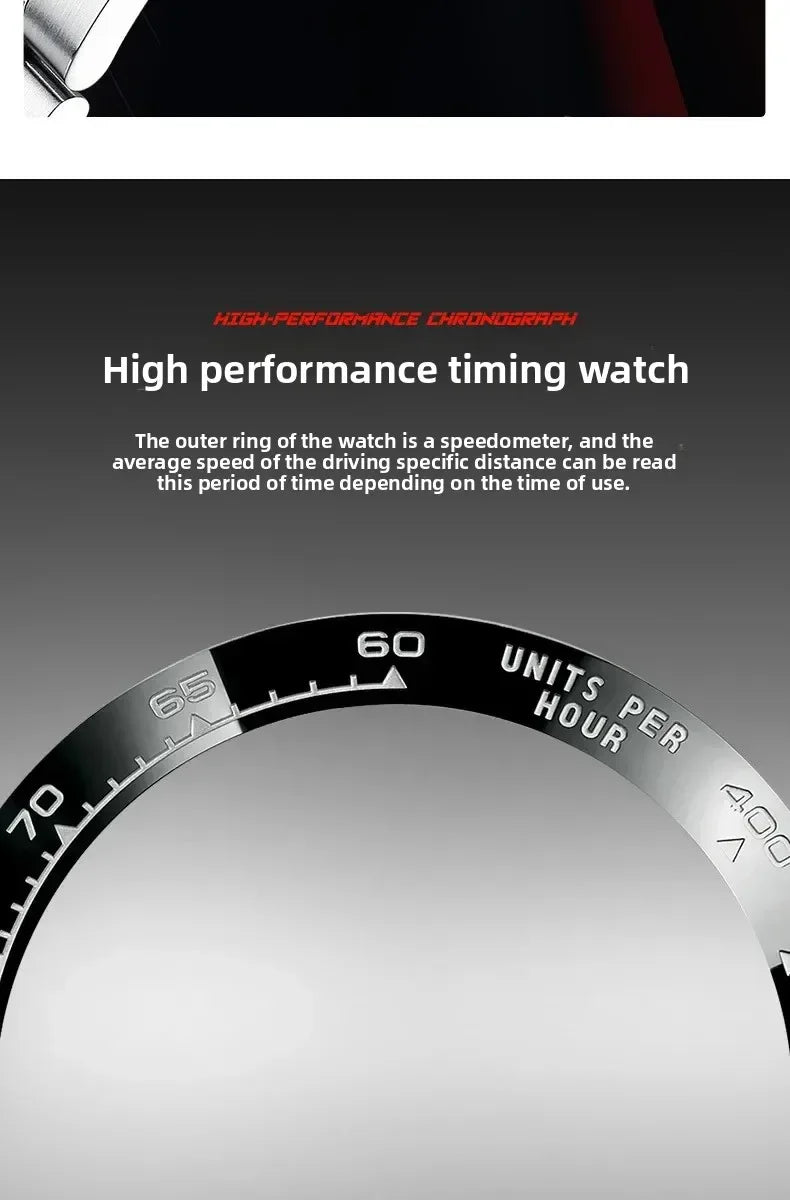 Fashion Men's Sport Quartz Watch | Luminous Chronograph 3-Eye Business Relogio Masculino | Waterproof Casual Wristwatch