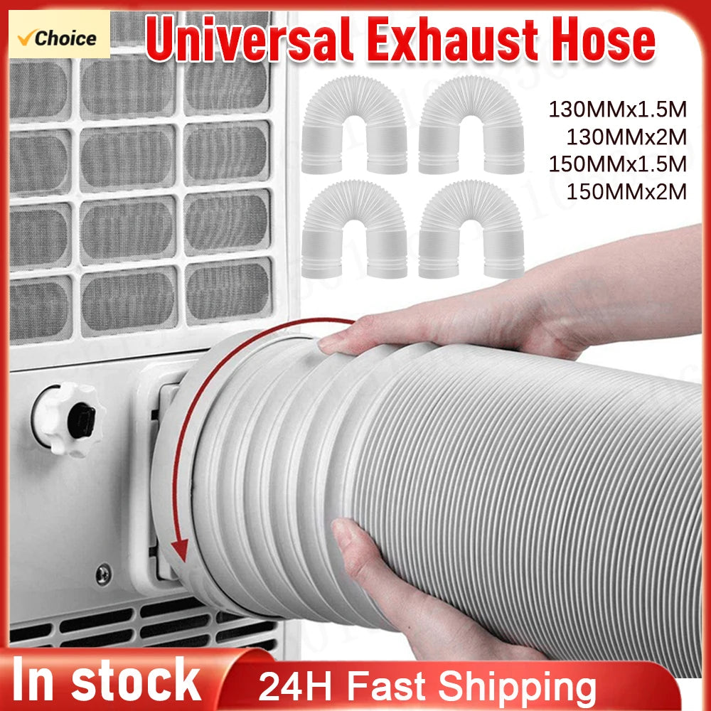 1.5/2M Portable Universal Flexible Conditioner Exhaust Hose Tube Replacement Parts for Mobile Air Conditioning Exhaust Vent Pipe