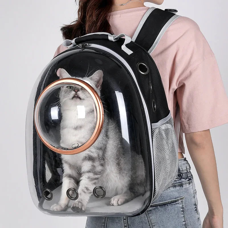 Large Capacity Oxford Pet Carrier Backpack for Medium-Sized Dogs Luxury Classic Design Zipper Closure Breathable Solid Pattern